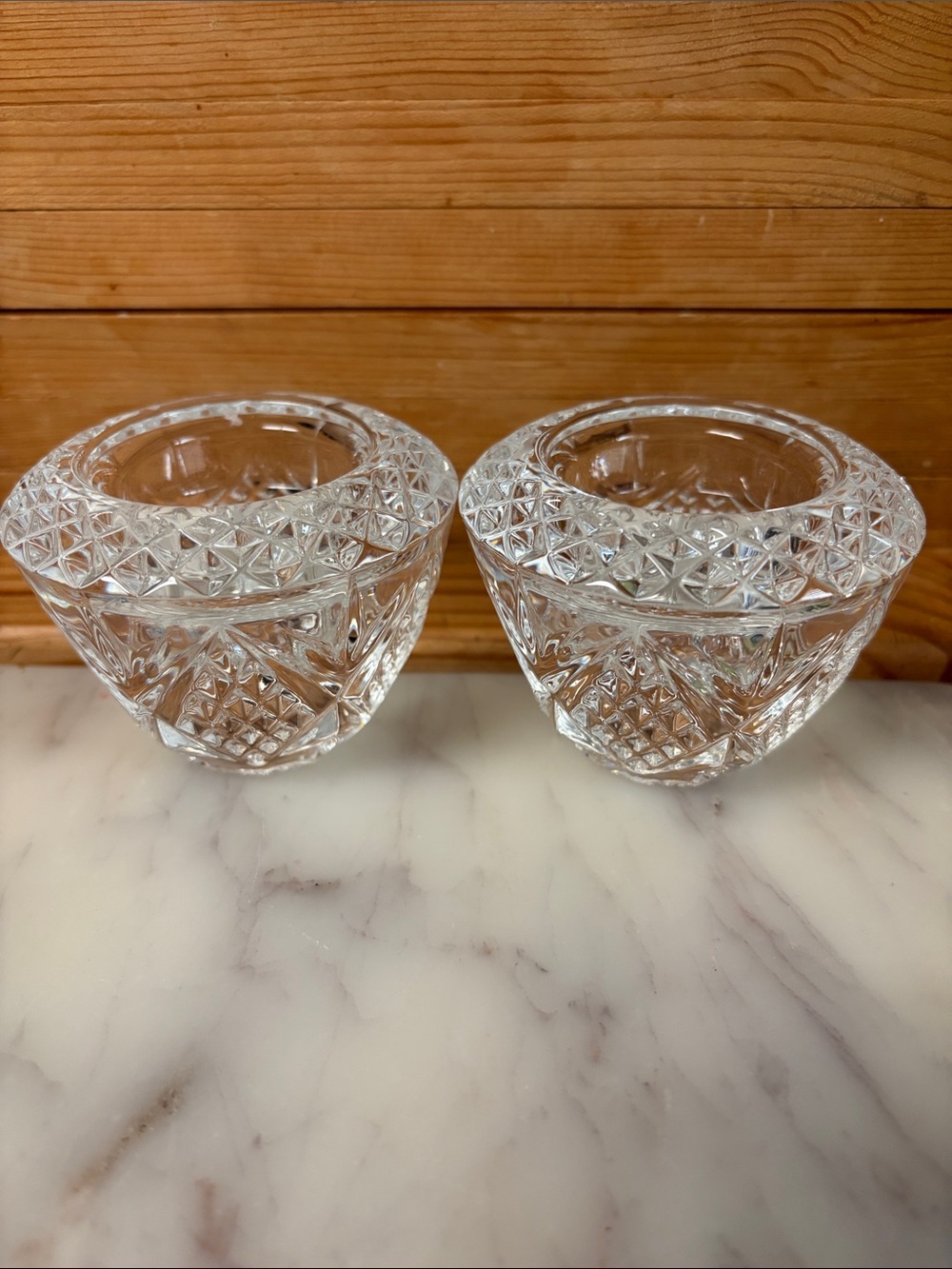 Cristal D’Arques Fontenay Cut Glass Crystal Candle Holders - Clear (Set of 2)